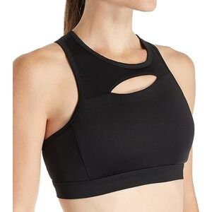NWT Jockey Performance Slash & Run Sports Bra in Deep Black‎ Women's Size Small